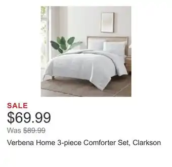 Costco Verbena Home 3-piece Comforter Set, Clarkson offer