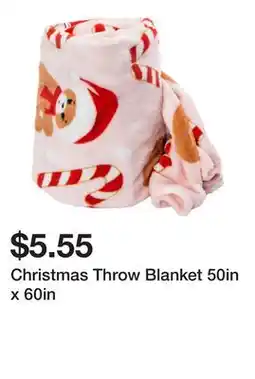 Five Below Christmas Throw Blanket 50in x 60in offer