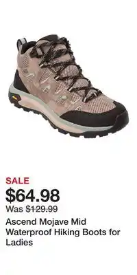 Cabela's Ascend Mojave Mid Waterproof Hiking Boots for Ladies offer