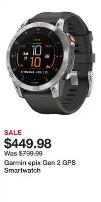 Cabela's Garmin epix Gen 2 GPS Smartwatch offer