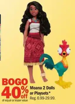 Meijer Moana 2 Dolls or Playsets offer