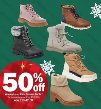 Meijer Women's and Kids' Fashion Boots offer