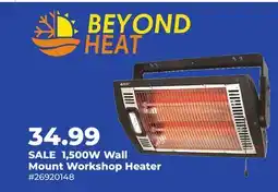 Runnings 1, 500W Wall Mount Workshop Heater offer