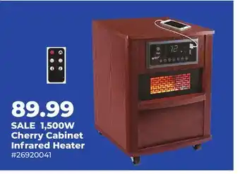 Runnings 1, 500W Cherry Cabinet Infrared Heater offer