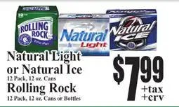 Baja Ranch Natural Light or Natural Ice Rolling Rock offer