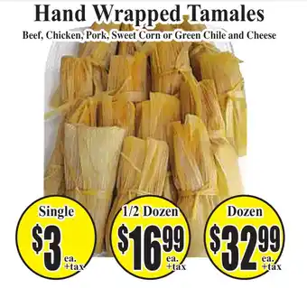 Baja Ranch Hand Wrapped-Tamales offer