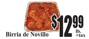 Baja Ranch Birria de Novillo offer