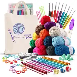 Walmart Craftbud (12pc) Crochet Yarn, Multi-Colored Acrylic Hand Knitting Yarn for Crochet, 1200 Yards offer