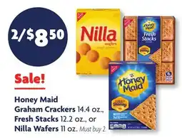 Family Dollar Honey Maid Graham Crackers 14.4 oz., Fresh Stacks 12.2 oz., or Nilla Wafers 11 oz offer