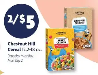 Family Dollar Chestnut Hill Cereal offer