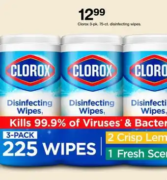 Target Clorox 3-pk. 75-ct. disinfecting wipes offer