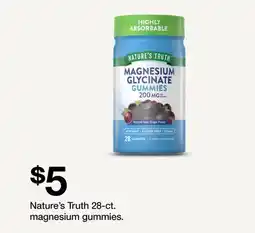 Target Nature's Truth 28-ct. magnesium gummies offer