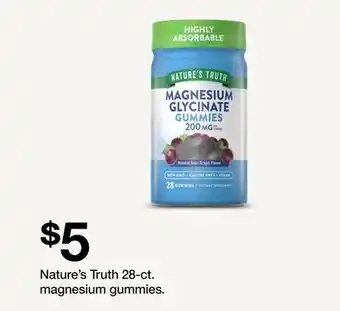 Target Nature's Truth 28-ct. magnesium gummies offer