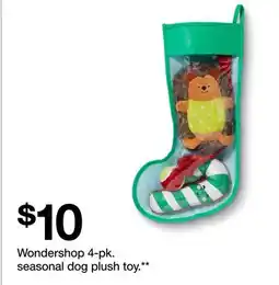 Target Wondershop 4-pk. seasonal dog plush toy offer