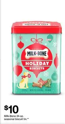 Target Milk-Bone 24-oz. seasonal biscuit tin offer