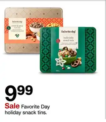 Target Favorite Day Holiday Snack Tins offer