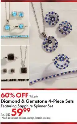 Boscov's Diamond & Gemstone 4-Piece Sets Featuring Sapphire Spinner Set offer