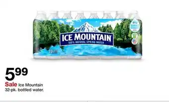 Target Ice Mountain 32 - pk. bottled water offer