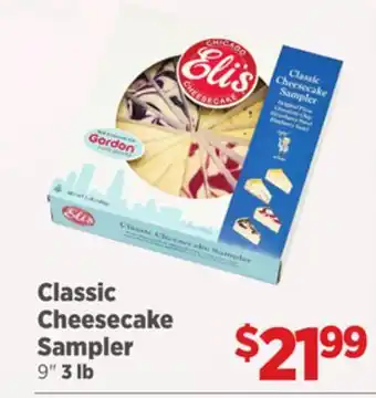 Gordon Food Services ELI'S Classic Cheesecake Sampler offer