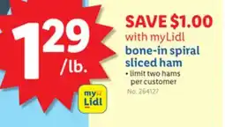 Lidl bone-in spiral sliced ham offer