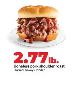 Hy-Vee Boneless pork shoulder roast offer