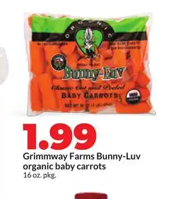 Hy-Vee Grimmway Farms Bunny-Luv organic baby carrots offer