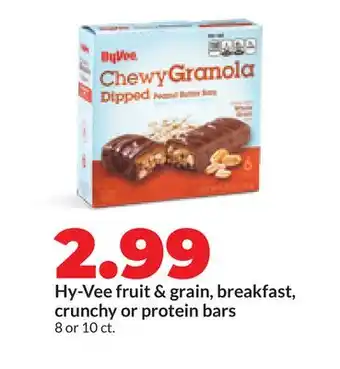 Hy-Vee Hy-Vee fruit & grain, breakfast, crunchy or protein bars offer