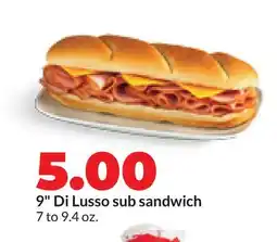 Hy-Vee 9 Di Lusso sub sandwich offer