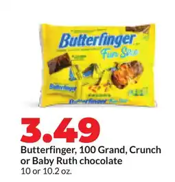 Hy-Vee Butterfinger, 100 Grand, Crunch or Baby Ruth chocolate offer