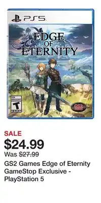 Game Stop GS2 Games Edge of Eternity GameStop Exclusive - PlayStation 5 offer