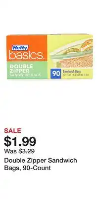 Big Lots Double Zipper Sandwich Bags, 90-Count offer