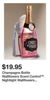 Bath & Body Works Champagne Bottle Wallflowers Scent Control Nightlight Wallflowers Fragrance Plug offer