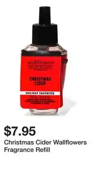 Bath & Body Works Christmas Cider Wallflowers Fragrance Refill offer