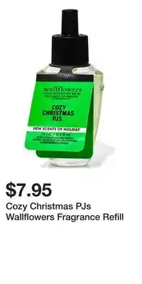 Bath & Body Works Cozy Christmas PJs Wallflowers Fragrance Refill offer