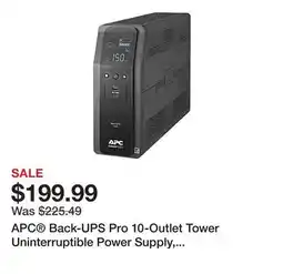 Office Depot APC Back-UPS Pro 10-Outlet Tower Uninterruptible Power Supply, 1,500VA/900 Watts, BN1500M2 offer