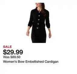 Belk Women's Bow Embellished Cardigan offer