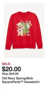 Old Navy Old Navy SpongeBob SquarePants Sweatshirt offer