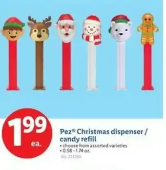 Lidl Pez Christmas dispenser / candy refill offer