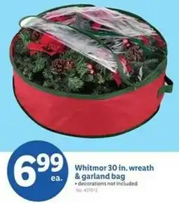 Lidl Whitmor 30 in. wreath & garland bag offer