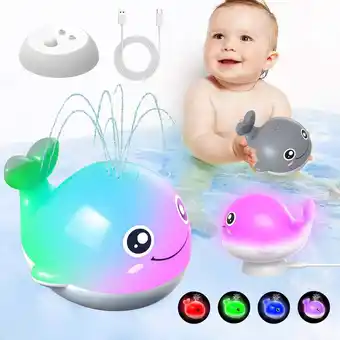 Walmart Kid Odyssey Baby Bath Toys, Automatic Induction Sprinkler Bathtub Shower Toys with LED Light offer