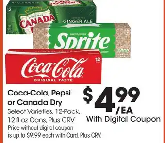 Ralphs Coca-Cola, Pepsi or Canada Dry offer