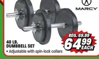 Big 5 Marcy 40-lb. Adjustable Cast Iron Dumbbell Set offer