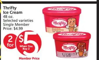 Albertsons Thrifty Ice Cream offer