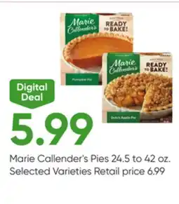 Stater Bros Marie Callender's Pies offer