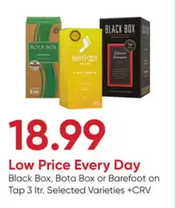 Stater Bros Black Box, Bota Box or Barefoot on Tap offer