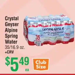 Smart & Final Crystal Geyser Alpine Spring Water offer