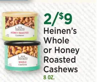 Heinen's Heinen's Whole or Honey Roasted Cashews offer