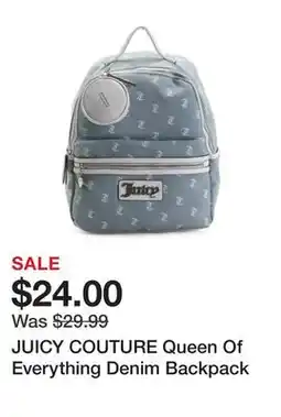 Marshalls JUICY COUTURE Queen Of Everything Denim Backpack offer