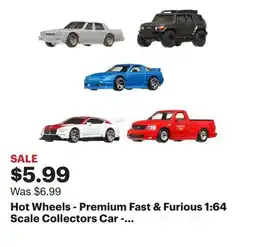 Best Buy Hot Wheels - Premium Fast & Furious 1:64 Scale Collectors Car - Styles May Vary offer