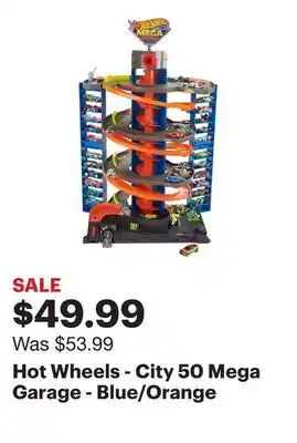 Best Buy Hot Wheels - City 50 Mega Garage - Blue/Orange offer